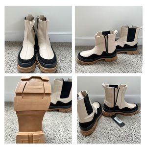 Nasty Gal color block wellie boots - size 8